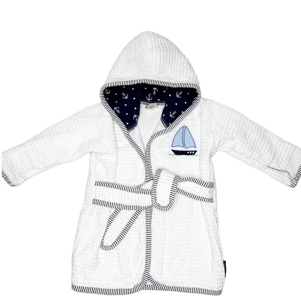 Nautica Hooded Bath Robe Size 0-9 Months
